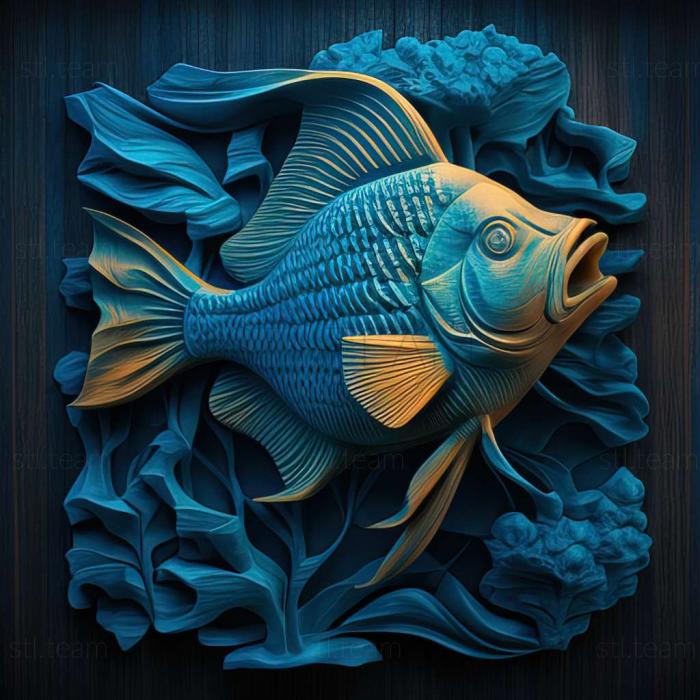 Синя риба Акара